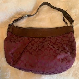 1/2 price!! Vintage Coach purple hobo handbag